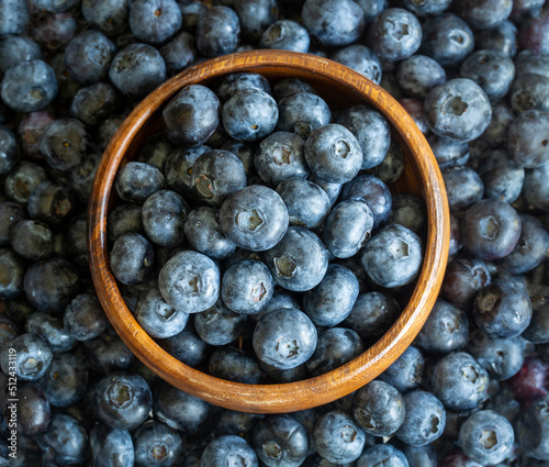 Fresh ripe blueberries clos...
