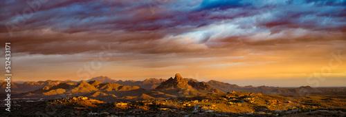 sunset in desert mountains © Irvin