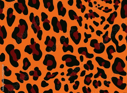 Leopard print vector texture, trendy urban pattern for textile.
