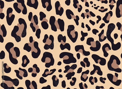 Seamless leopard print vector animal skin texture, disguise. Design of clothes, fabric, paper.