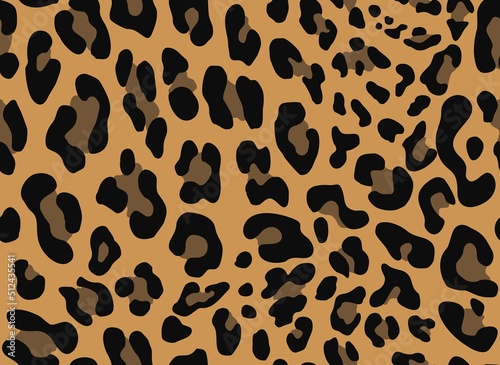 Texture leopard seamless print vector yellow background, cat animal pattern, disguise