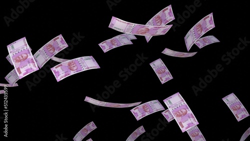 Tableau sur toile Many wads of money  on black background