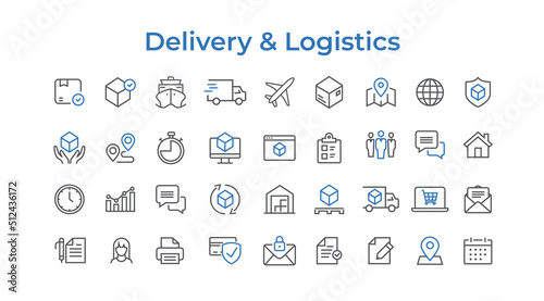 Delivery line icons