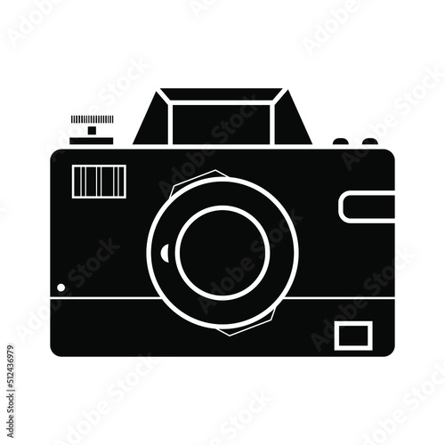 Foto camera icon vector set. photo illustration sign collection. focus symbol. cam logo or mark.