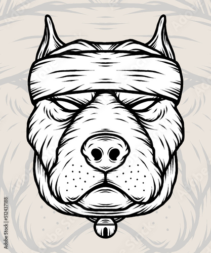 Monochrome Pitbull Gangsta