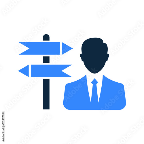 Business, confusion, decision icon. Simple editable vector graphics.