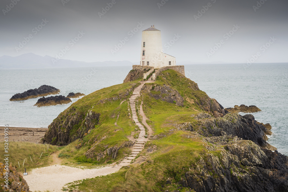 Twr Mawr lighthouse on Llanddwyn Island, Anglesey, Wales