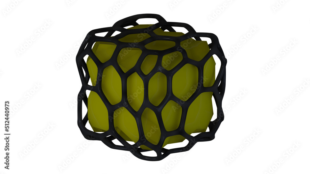 3d render abstraction cube in the middle of the grid 3d render abstraction cube in the middle of the grid