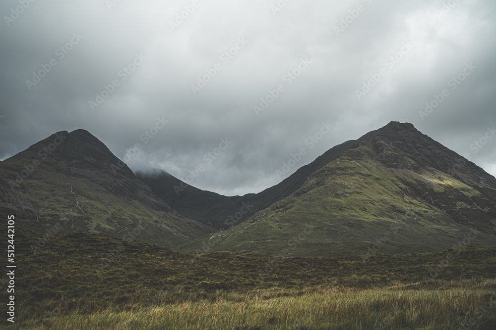 Dark dramatic mountains Dark dramatic mountains