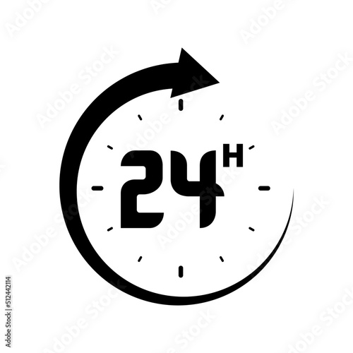 24 hours, icon symbol, Twenty four o'clock, time