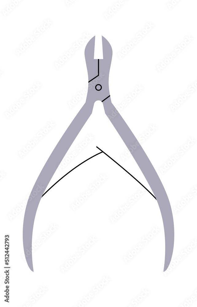 Manicure nippers Beauty Tool. Vector illustration