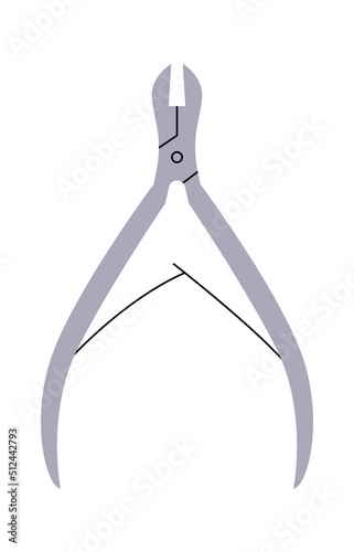 Manicure nippers Beauty Tool. Vector illustration