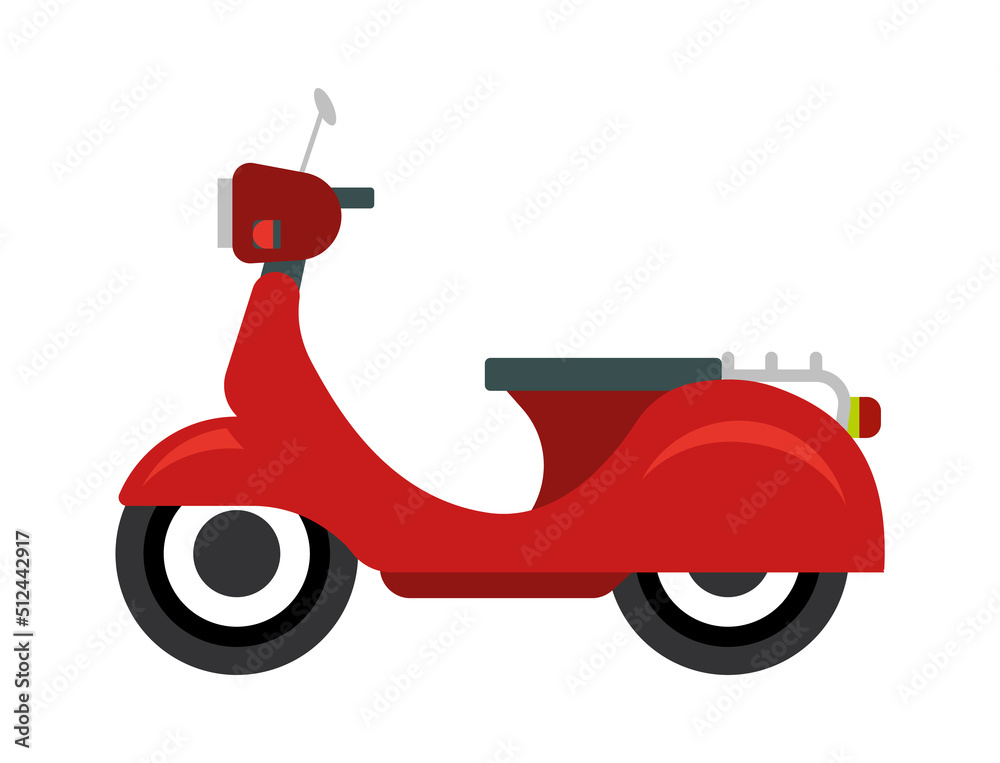 Retro scooter Icon. Vector illustration