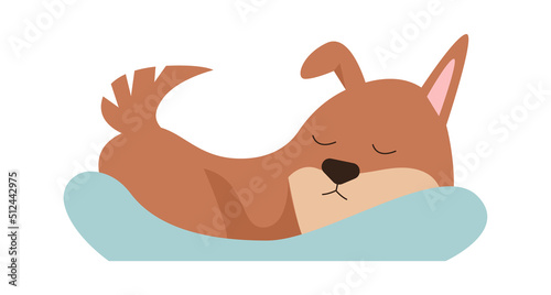 Cute Funny Dog. Pet Animal. Vector illustration
