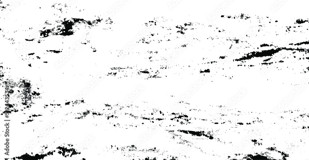 Fototapeta premium Monochrome texture composed of irregular graphic elements. Distressed uneven grunge background. Abstract vector illustration. Overlay for interesting effect and depth. Isolated on white background.
