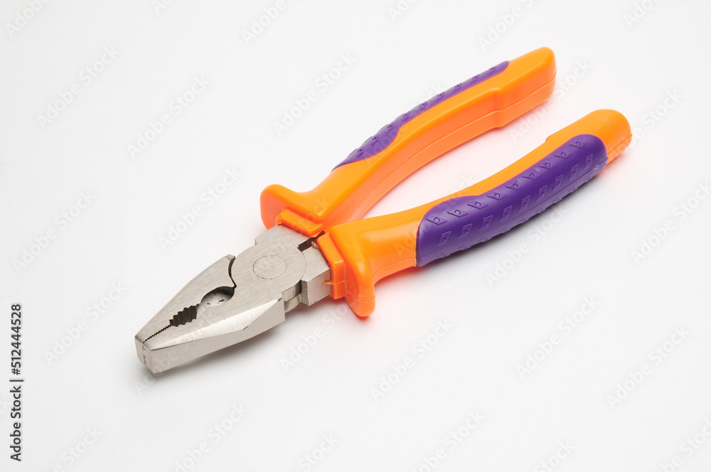 Pliers for various jobs on a white background Pliers for various jobs on a white background