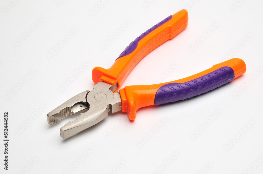 Pliers for various jobs on a white background Pliers for various jobs on a white background