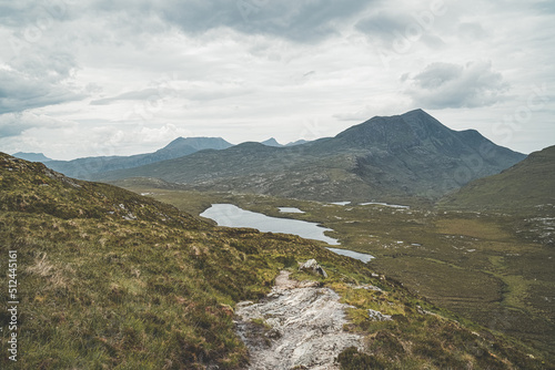 Landscape scenery of mountains and lakes