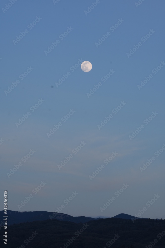 Beautiful full moon in corfu island, Greece Beautiful full moon in corfu island, Greece