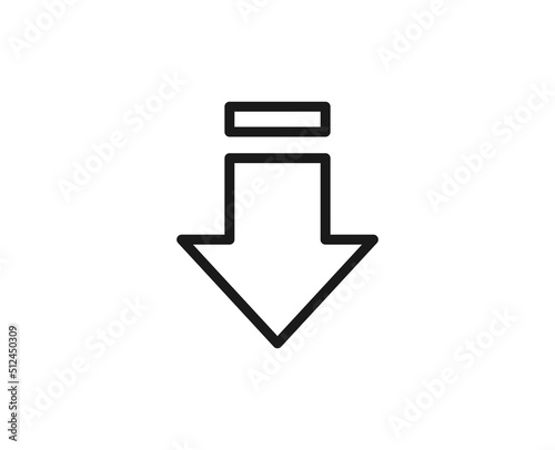 Black line icon on white background