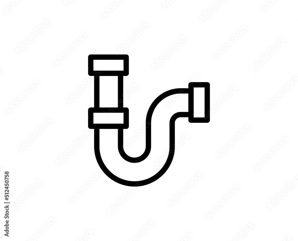 Plumbing line icon. High quality outline symbol for web design or mobile app. Thin line sign for design logo. Color outline pictogram on white background Plumbing line icon. High quality outline symbol for web design or mobile app. Thin line sign for design logo. Color outline pictogram on white background