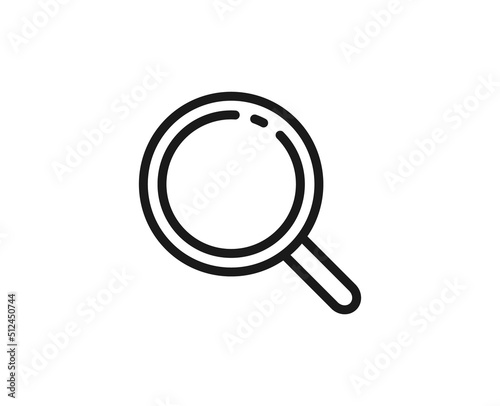 Search line icon on white background
