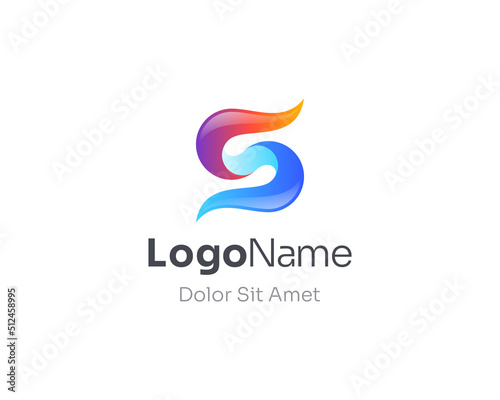Free Download Abstract colorful letter s logo. - GFXLoad