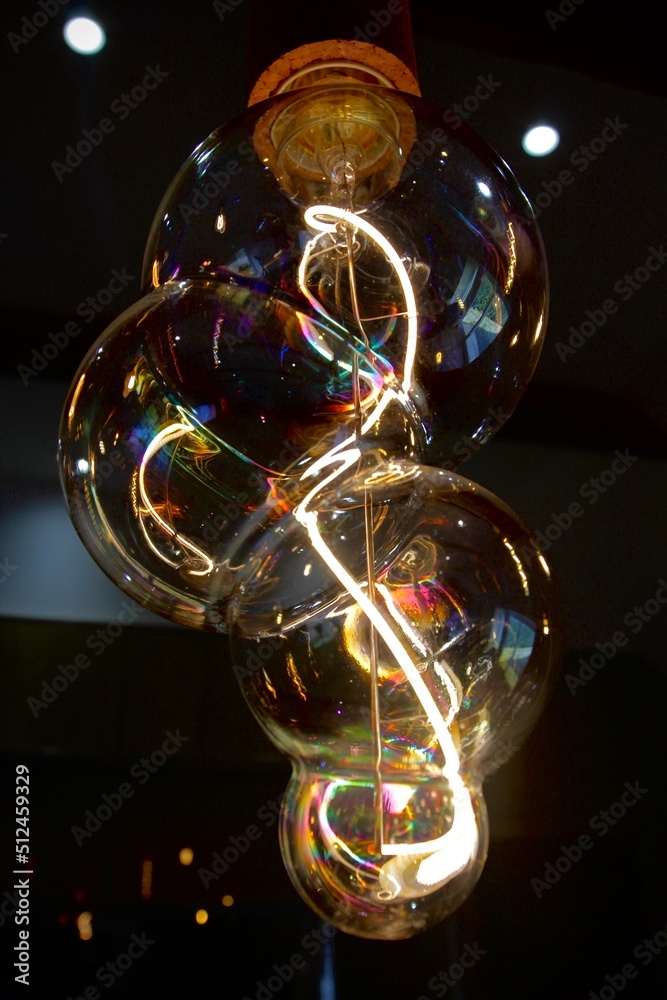 Ornate filament electric lightbulb Ornate filament electric lightbulb