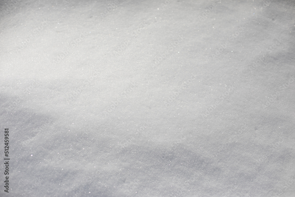 Naklejka premium White snow. Texture of snow cover. Layer of ice.