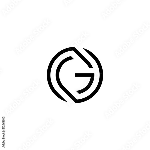 g initial logo design vector template