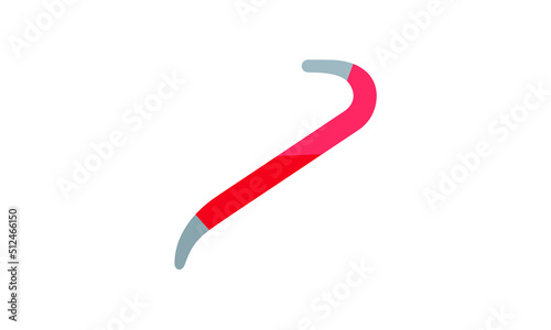 crowbar color icon. Isolated vector illustration