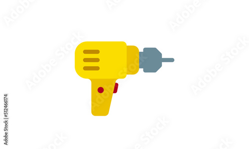 drill color icon. Isolated vector illustration