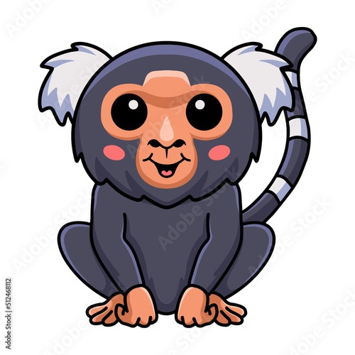 Cute pygmy marmoset monkey cartoon