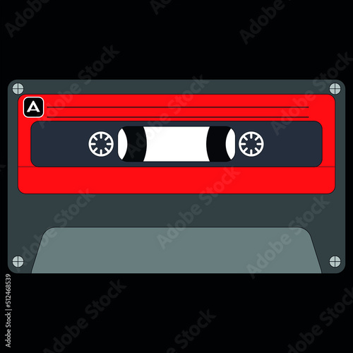audio tape icon in vector