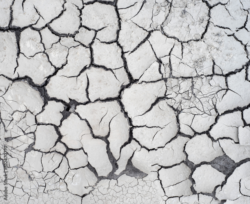 Cracked dry mud pattern after water evaporated Cracked dry mud pattern after water evaporated