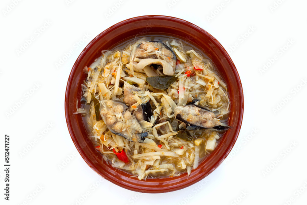 Preserved bamboo shoot with catfish curry Preserved bamboo shoot with catfish curry