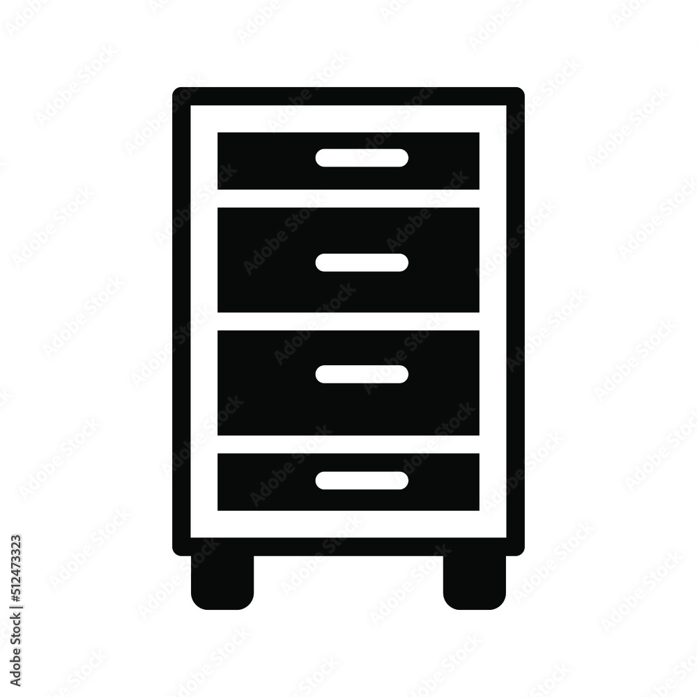 cabinet icon Illustration color editable cabinet icon Illustration color editable