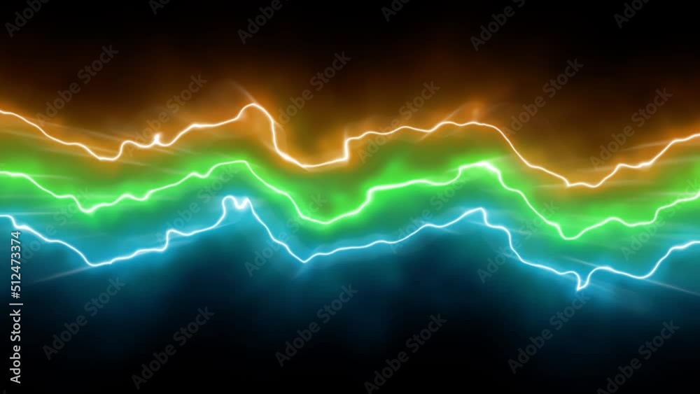 Seamless animation with colorful neon lines Seamless animation with colorful neon lines