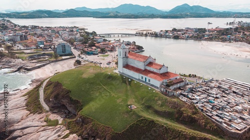 Igreja de saquarema vista do drone photo