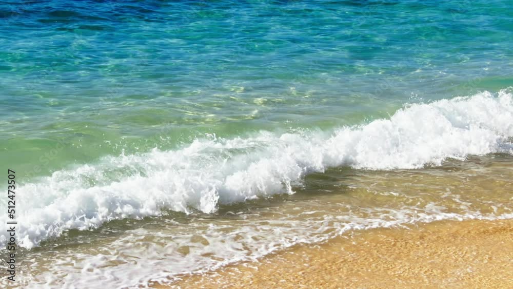 Gold sand and amazing sea water texture. Perfect summer seascape. Scenic beautiful natural pure clean Hawaii beach. Beautiful sea waves RED slow motion. Cinematic turquoise waves, Pacific Ocean beach Gold sand and amazing sea water texture. Perfect summer seascape. Scenic beautiful natural pure clean Hawaii beach. Beautiful sea waves RED slow motion. Cinematic turquoise waves, Pacific Ocean beach