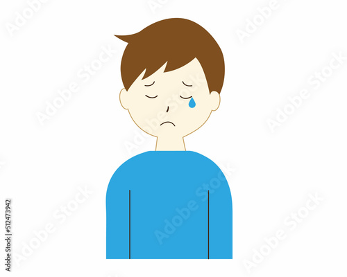 泣く男性のイラスト素材