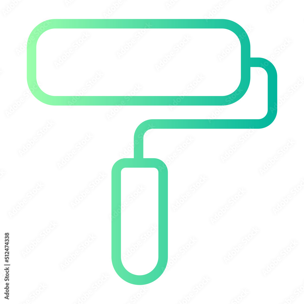 paint roller gradient icon paint roller gradient icon