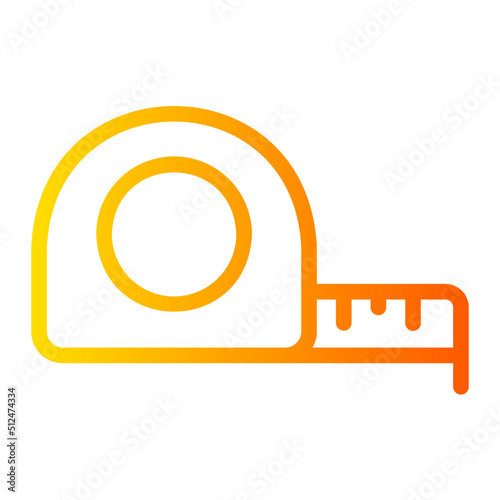 measuring tape gradient icon