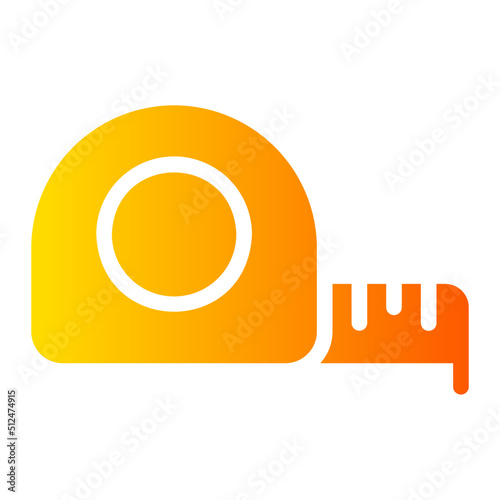 measuring tape gradient icon