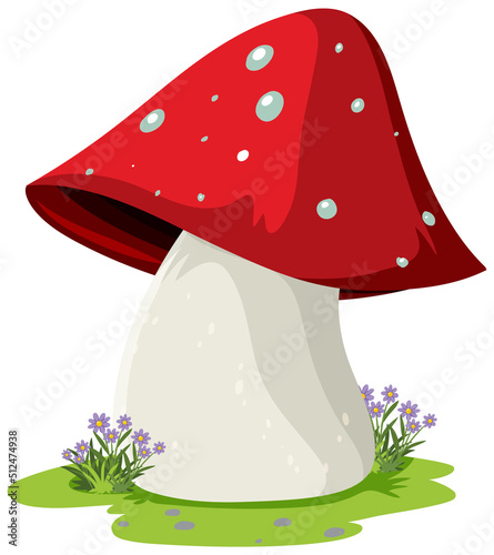 Fantasy mushroom isolated on white background