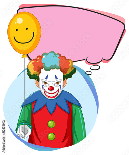 Clown with bubble speech