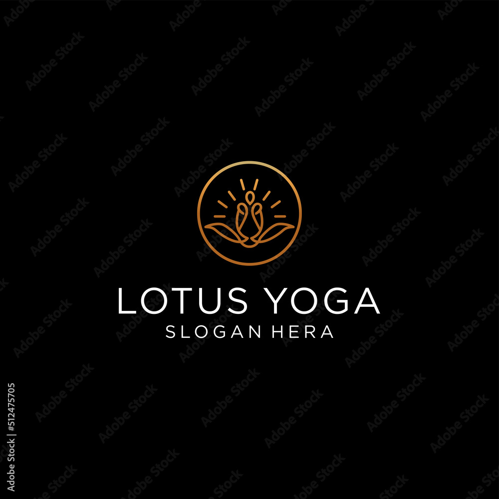 Lotus logo design icon template
