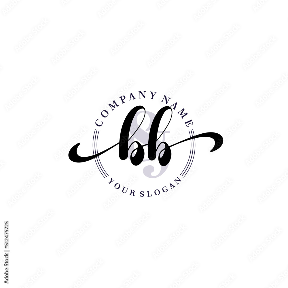 BB Initial handwriting logo vector. Hand lettering for designs. BB Initial handwriting logo vector. Hand lettering for designs.