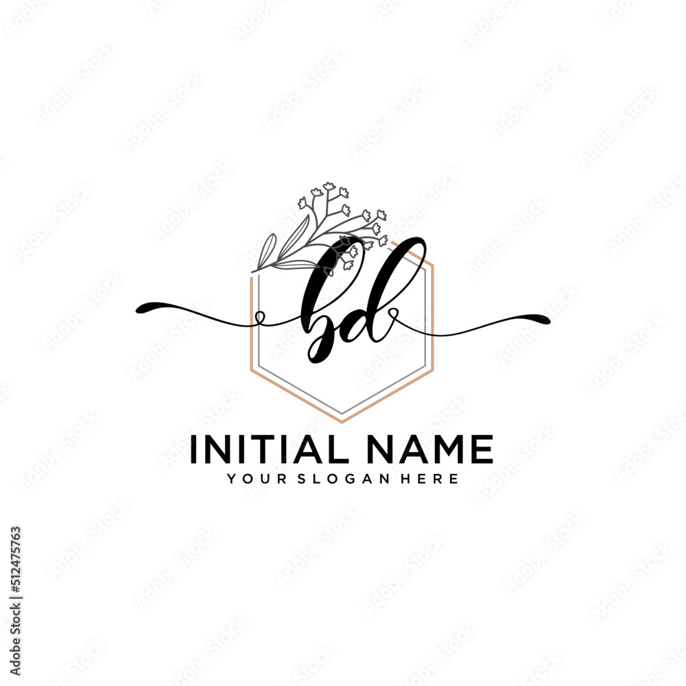 Letter BD, Beauty and fashion logo design vector, Beautiful logotype collection Letter BD, Beauty and fashion logo design vector, Beautiful logotype collection