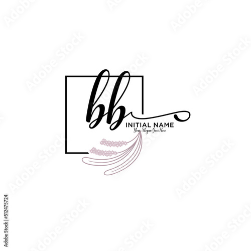 Letter BB, Beauty and fashion logo design vector, Beautiful logotype collection